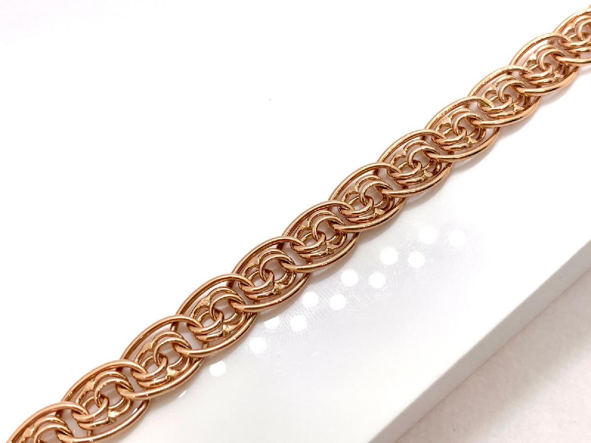 БРАСЛЕТ ПУСТОТЕЛЫЙ Нона бисмарк (Au 585)