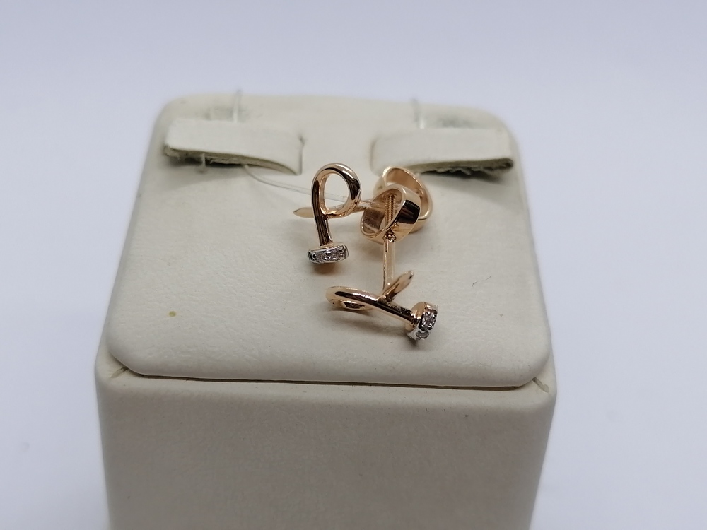 СЕРЬГИ ПУСЕТЫ с камнями (Au 585)