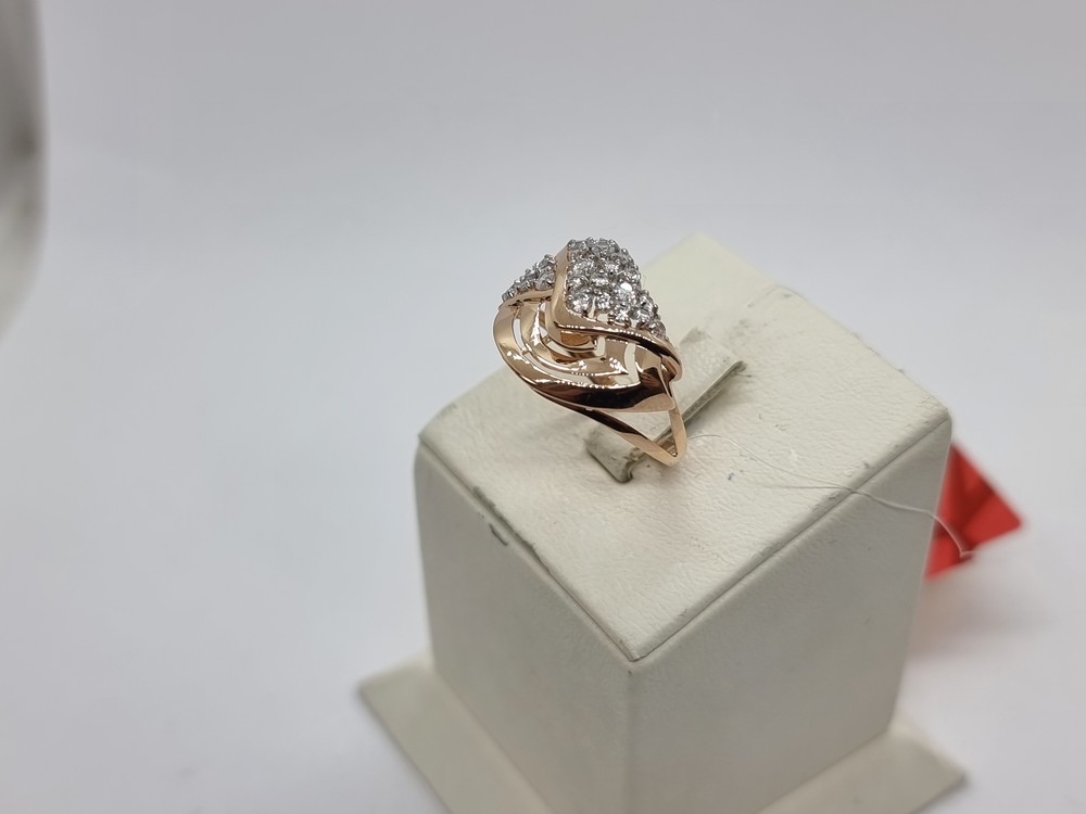 КОЛЬЦО С КАМНЯМИ (Au 585)