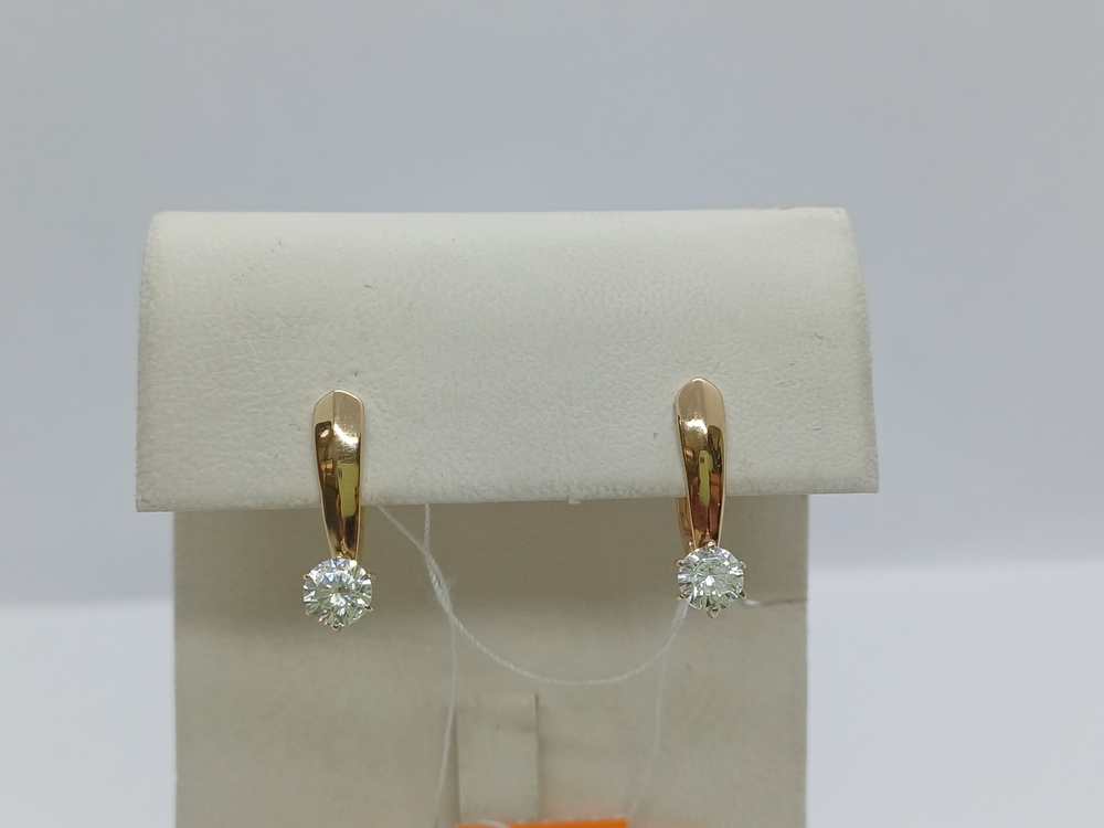 СЕРЬГИ С КАМНЕМ (Au 585)