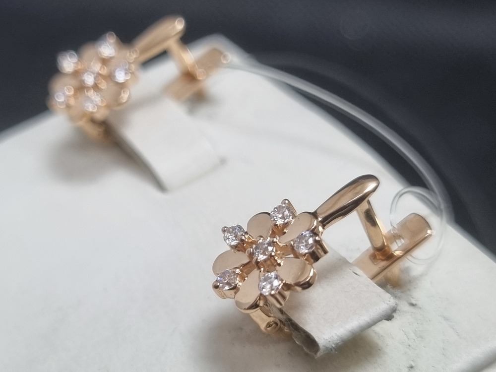 СЕРЬГИ С КАМНЯМИ (Au 585)