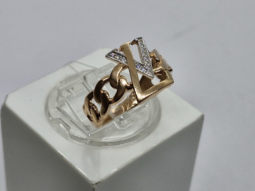 КОЛЬЦО С КАМНЯМИ (Au 585)