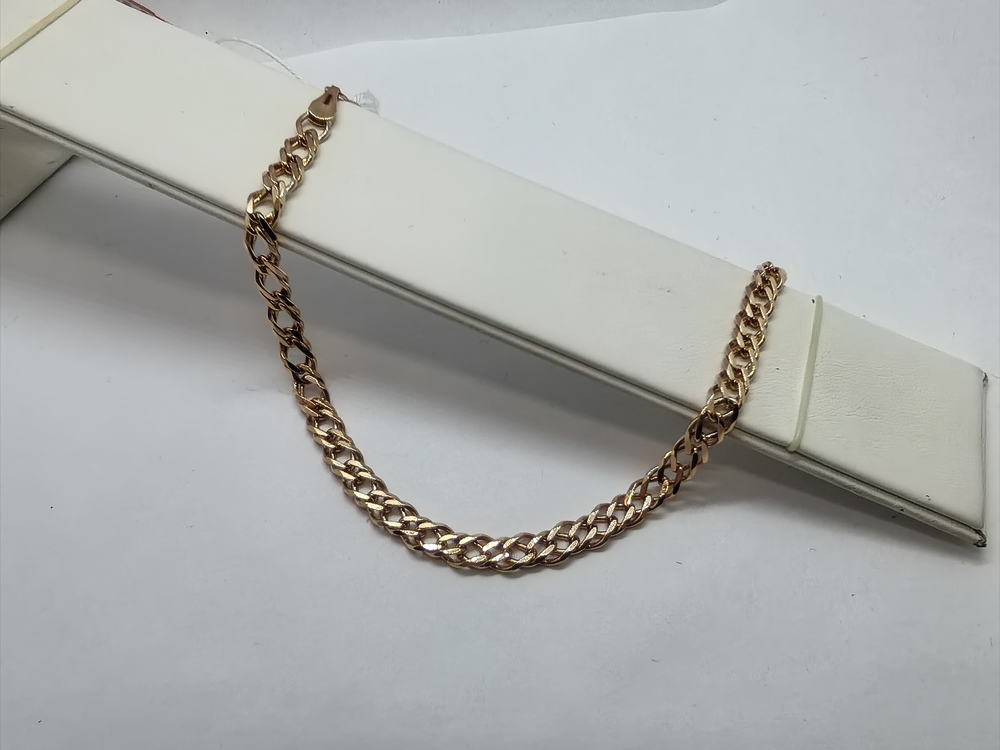 БРАСЛЕТ ПОЛНОВЕСНЫЙ Ромб двойной Au 585