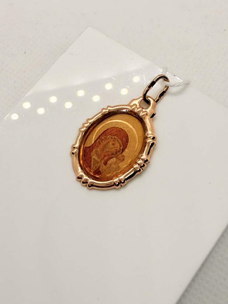 ПОДВЕСКА ИКОНА С КАМНЕМ (Au 585)