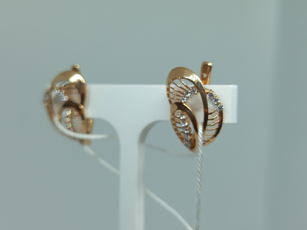 СКМИ585 СЕРЬГИ С КАМНЯМИ (Au 585)