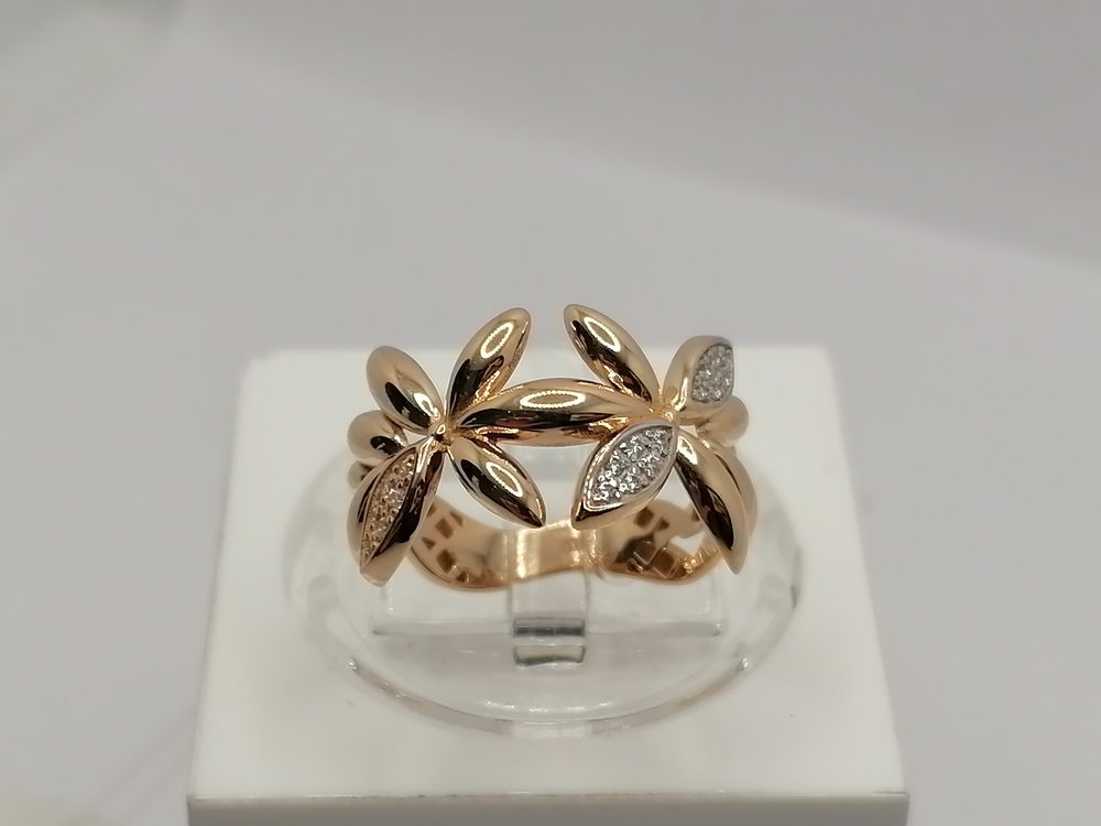 КОЛЬЦО С КАМНЯМИ (Au 585)