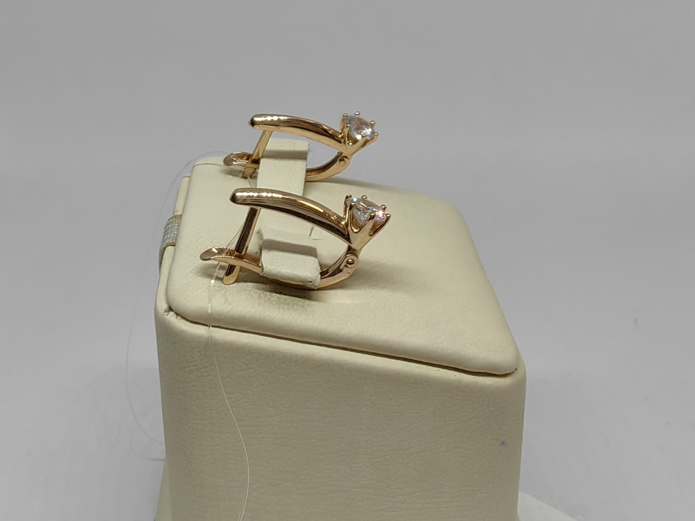 СЕРЬГИ С КАМНЕМ (Au 585)