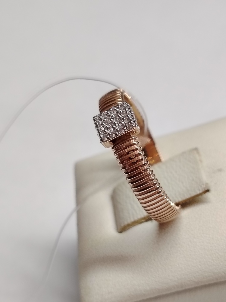 КОЛЬЦО С КАМНЯМИ (Au 585)