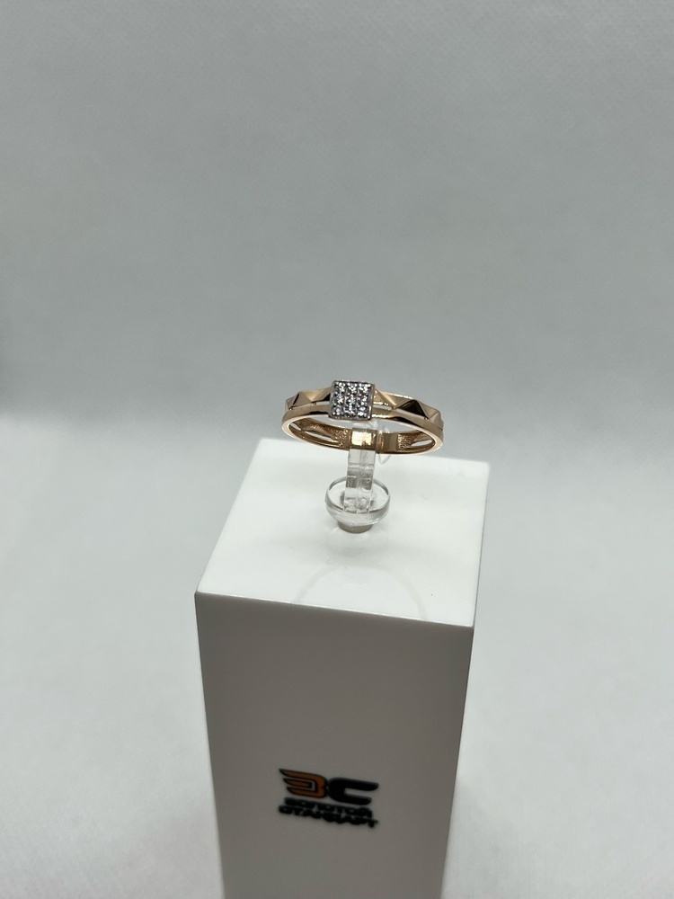 КОЛЬЦО С КАМНЯМИ (Au 585)