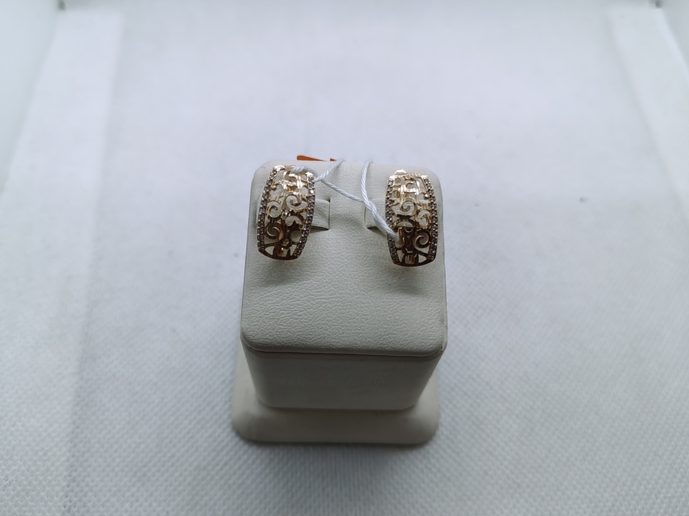 СКМИ585 СЕРЬГИ С КАМНЯМИ (Au 585)