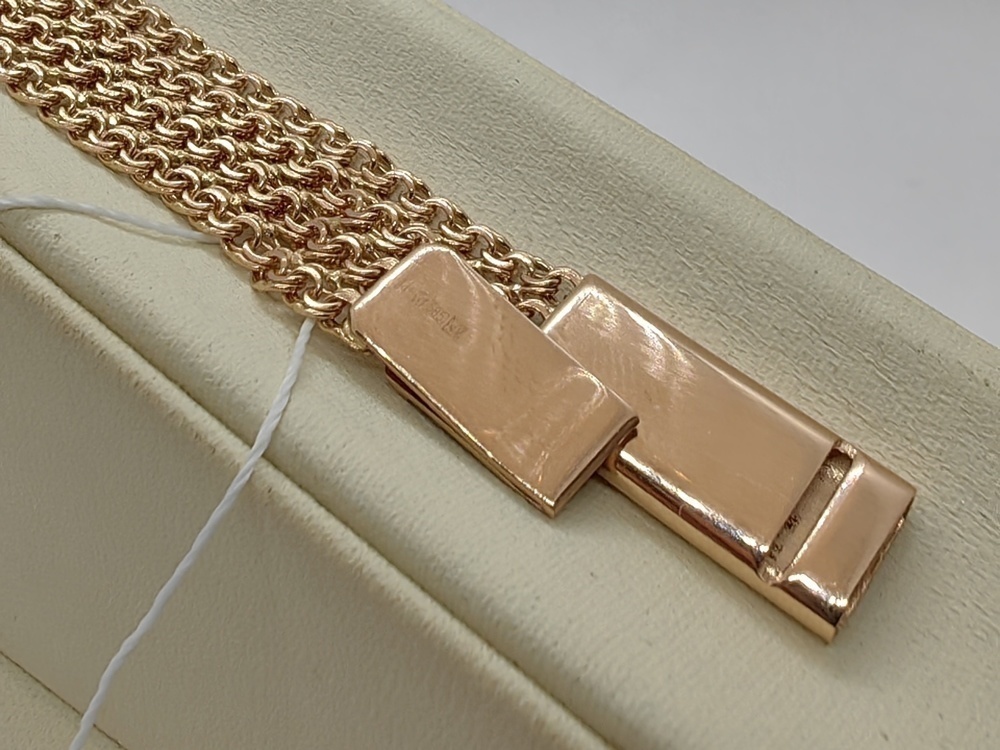 БРАСЛЕТ ПОЛНОВЕСНЫЙ Бисмарк тройной (Au 585)