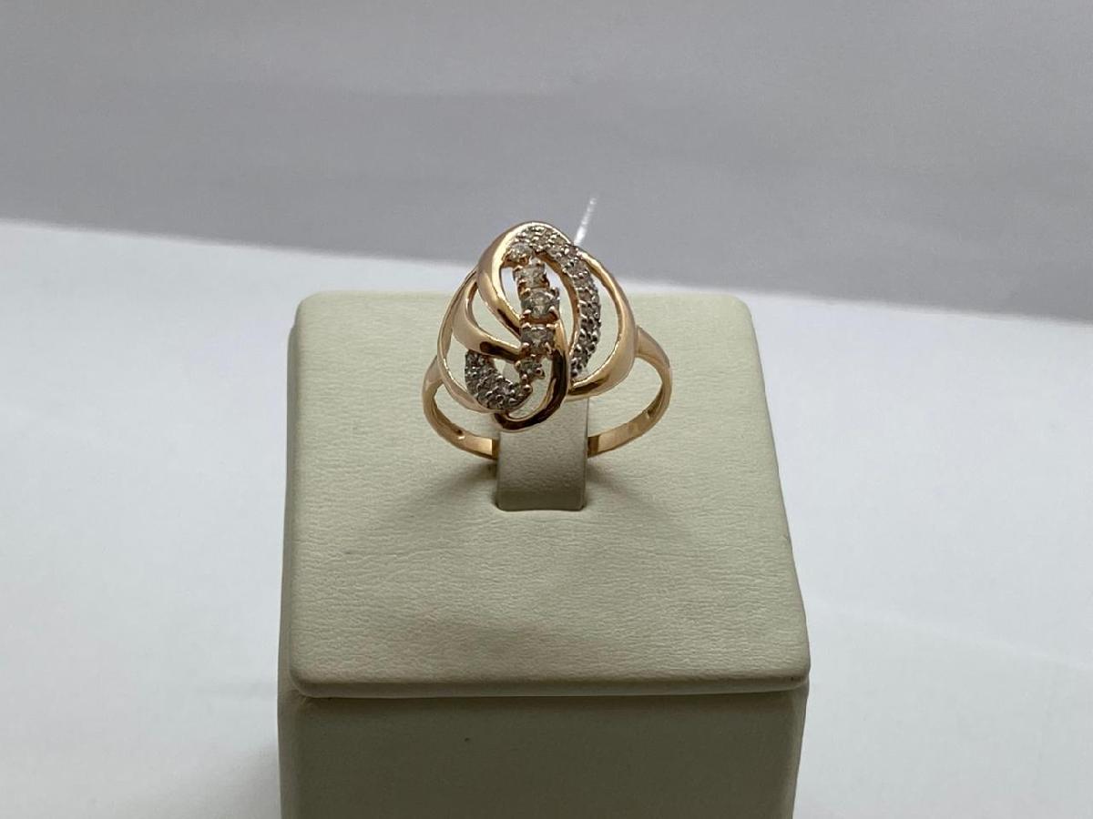 КОЛЬЦО С КАМНЯМИ (Au 585)