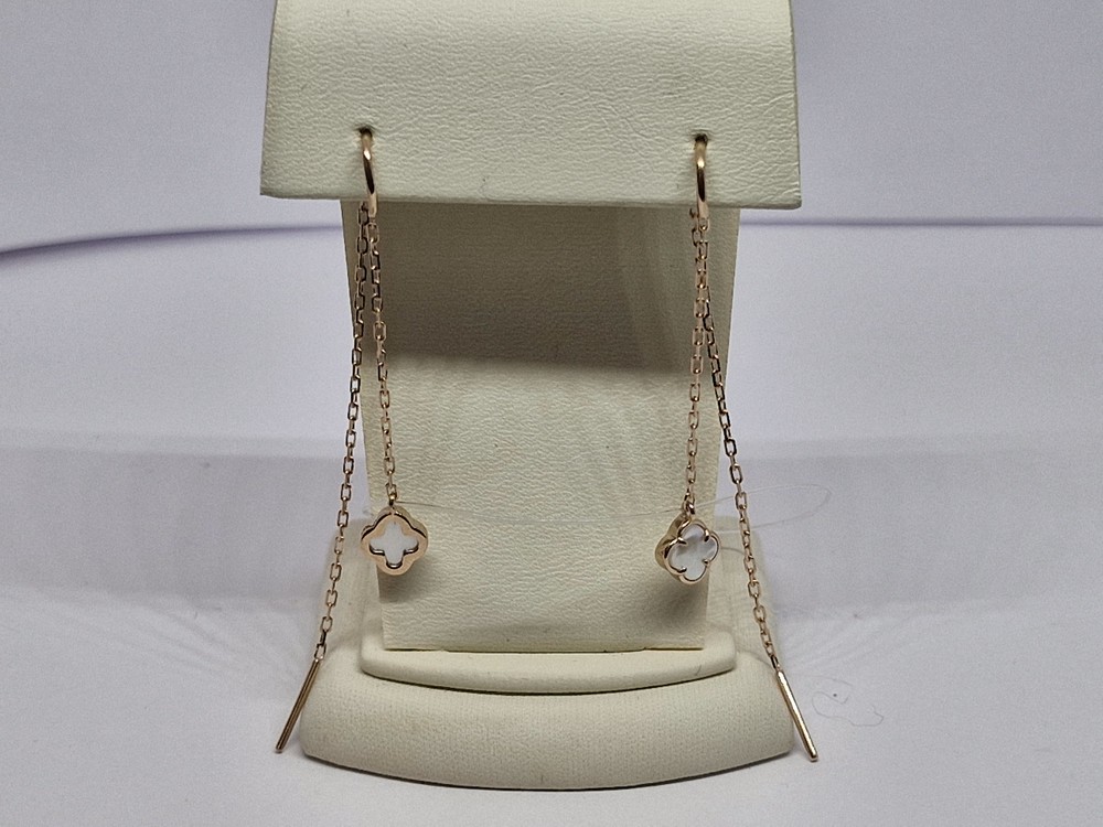 СЕРЬГИ ПРОДЕВКИ с камнем (Au 585)