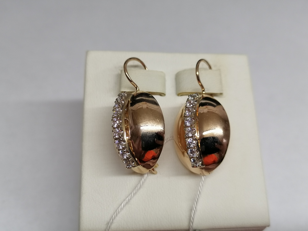 СКМИ585 СЕРЬГИ С КАМНЯМИ (Au 585)