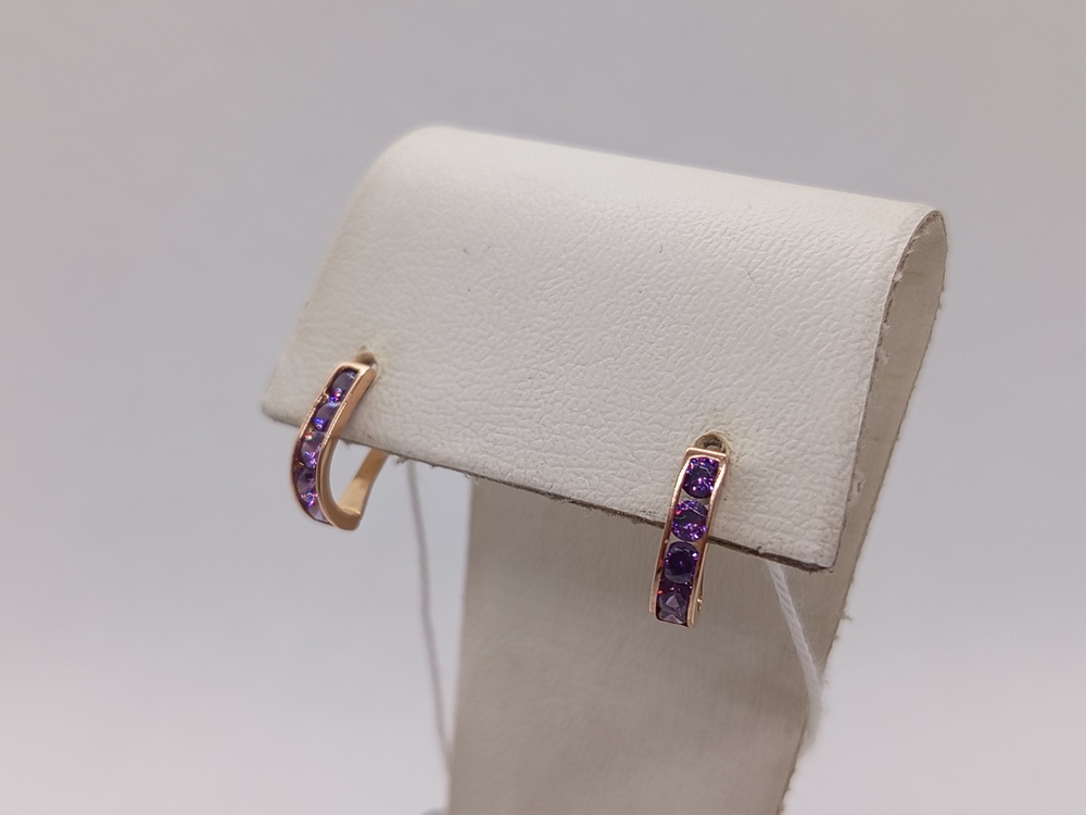 СКМИ585 СЕРЬГИ С КАМНЯМИ (Au 585)