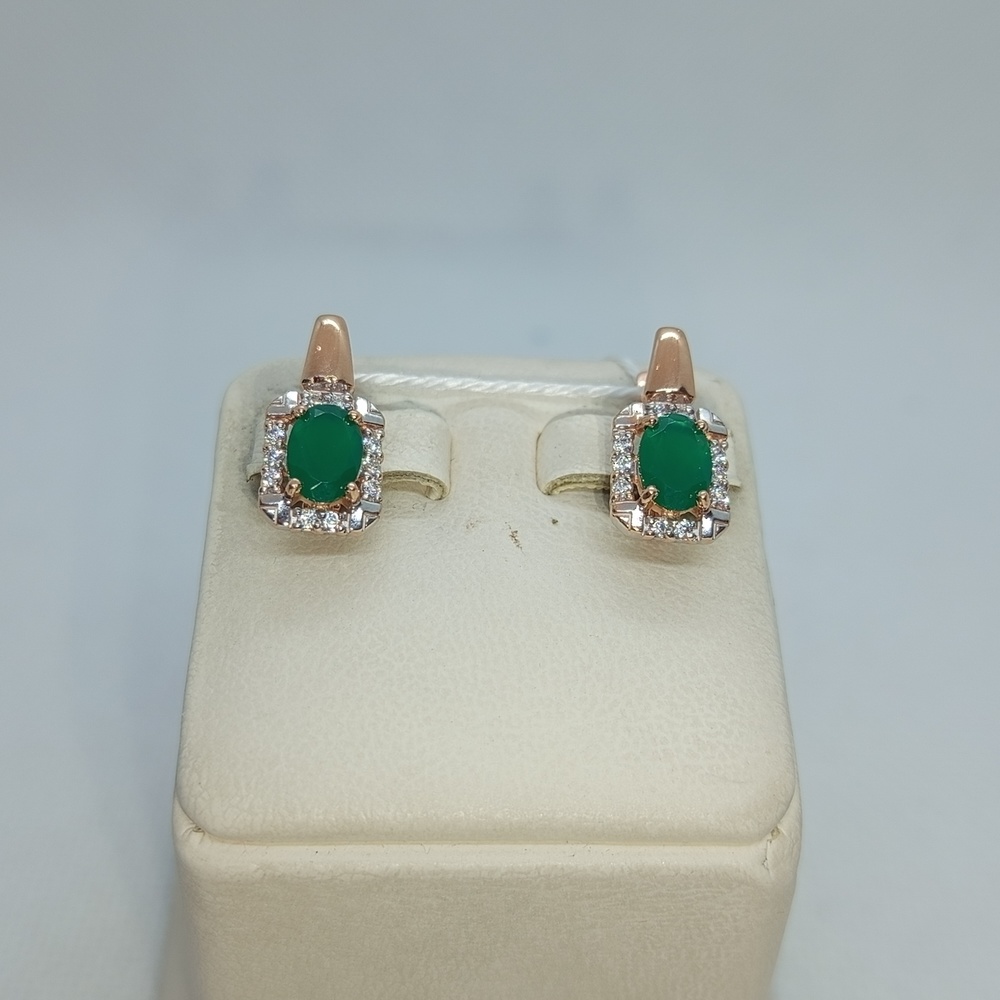 СКМИ585 СЕРЬГИ С КАМНЯМИ (Au 585)