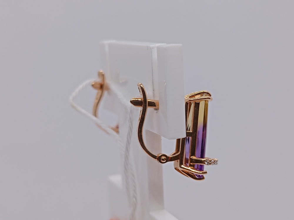 СКМИ585 СЕРЬГИ С КАМНЯМИ (Au 585)