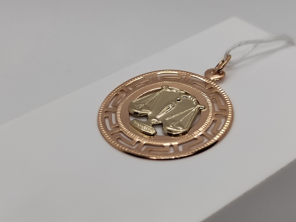 ПОДВЕСКА ЗНАК ЗОДИАКА ВЕСЫ Au 585 ПОДВЕСКА ЗНАК ЗОДИАКА ВЕСЫ Au 585