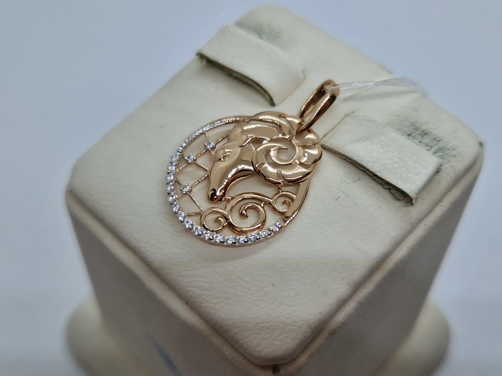 ПОДВЕСКА ЗНАК ЗОДИАКА ОВЕН (Au 585)
