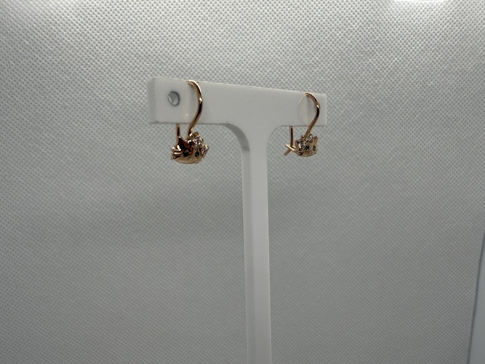 СКМИ585 СЕРЬГИ С КАМНЯМИ (Au 585)