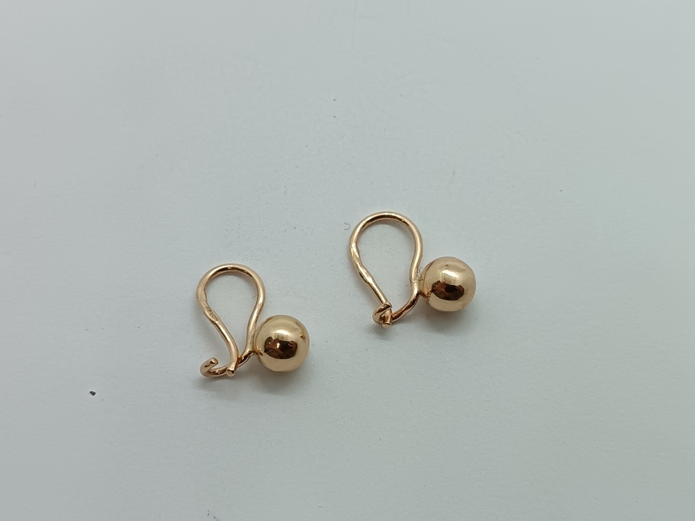 СЕРЬГИ ПЕТЕЛЬКА без камня (Au 585)