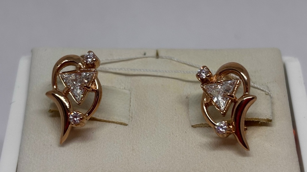 СКМИ585 СЕРЬГИ С КАМНЯМИ (Au 585)