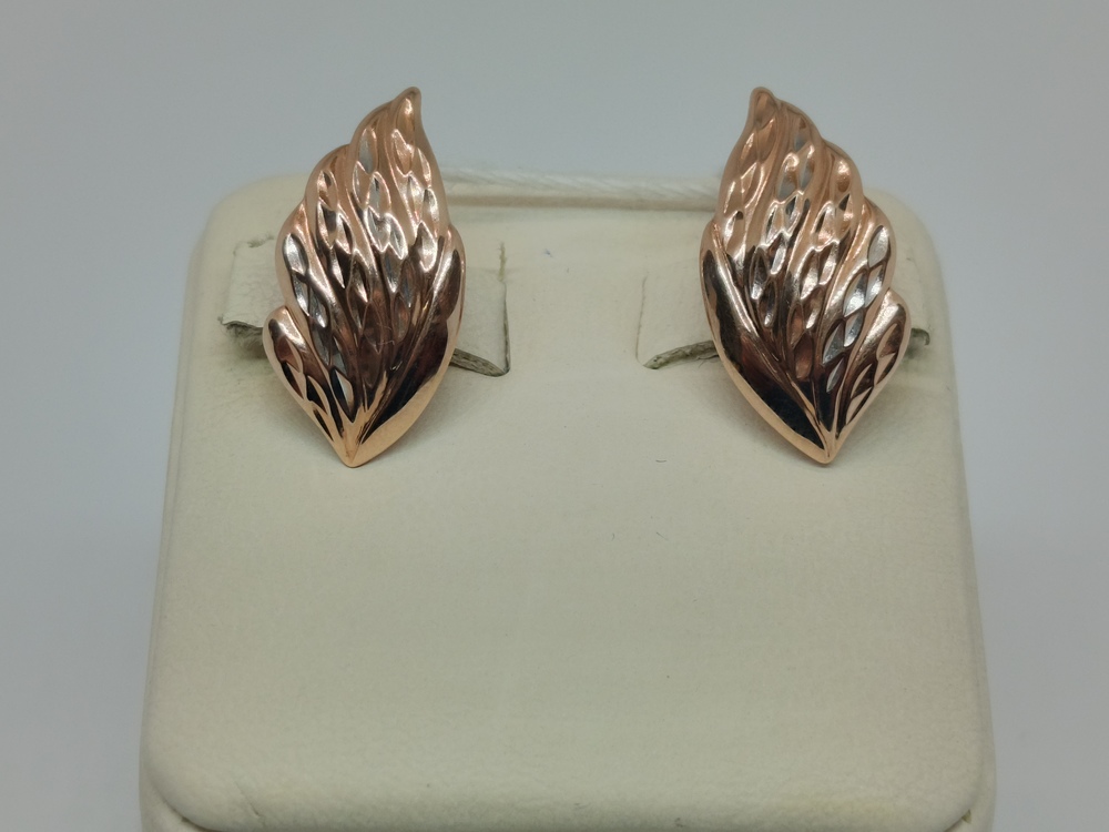 СБКМ585 СЕРЬГИ БЕЗ КАМНЯ (Au 585)