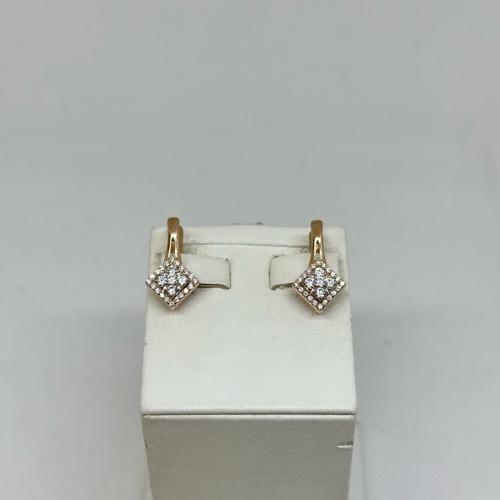 СКМИ585 СЕРЬГИ С КАМНЯМИ (Au 585)