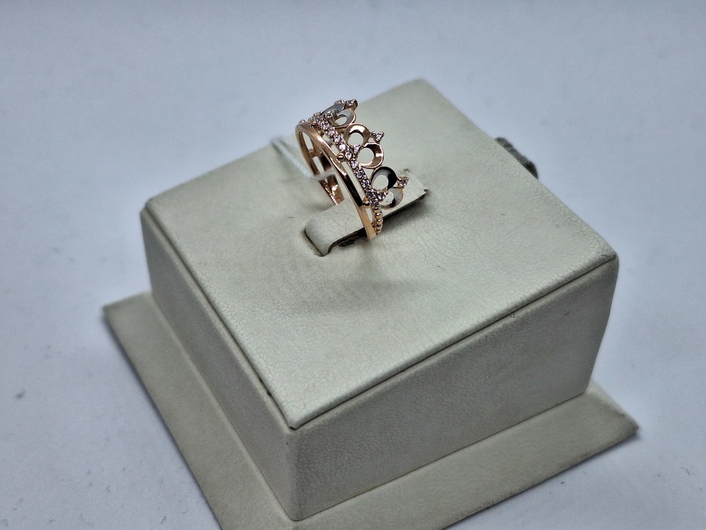 КОЛЬЦО С КАМНЯМИ (Au 585)