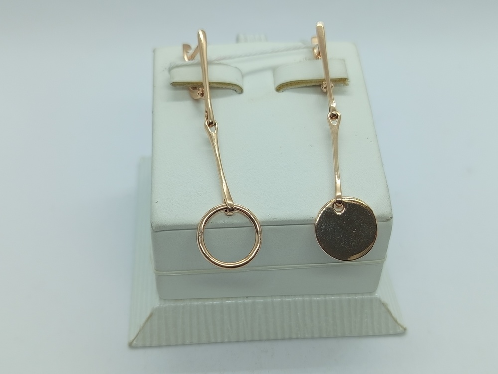 СБКМ585 СЕРЬГИ БЕЗ КАМНЯ (Au 585)