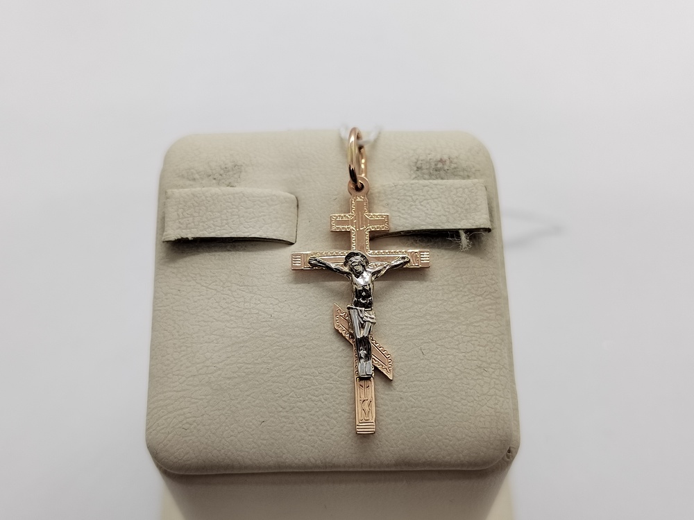 8012р ПОДВЕСКА КРЕСТ (Au 585)