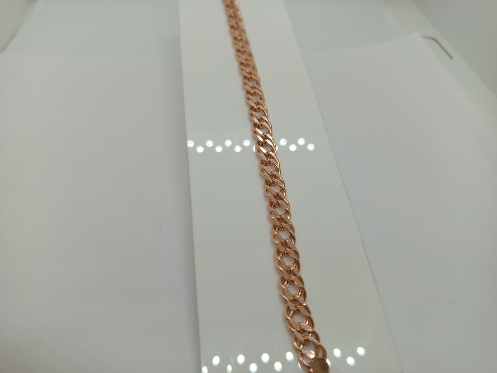 БРАСЛЕТ ПУСТОТЕЛЫЙ Ромб двойной (Au 585)