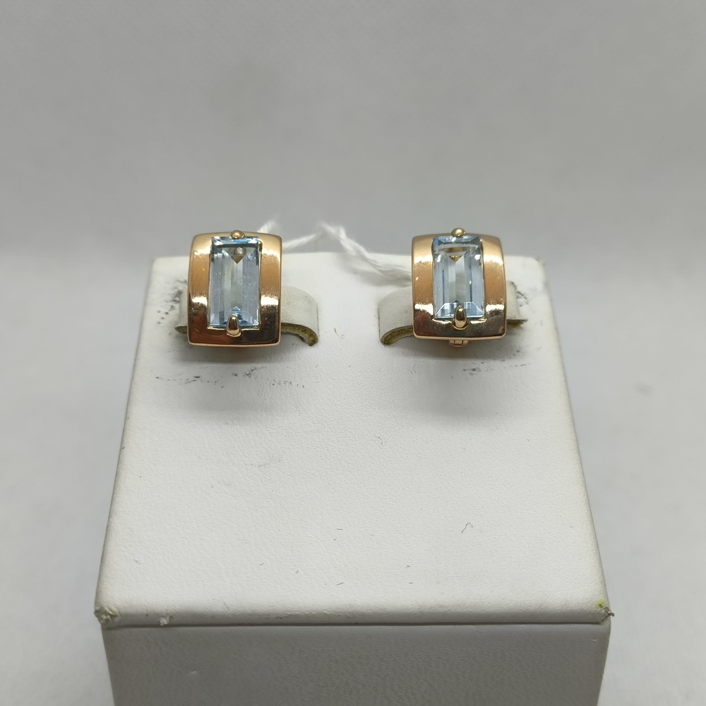 СЕРЬГИ С КАМНЕМ (Au 585)