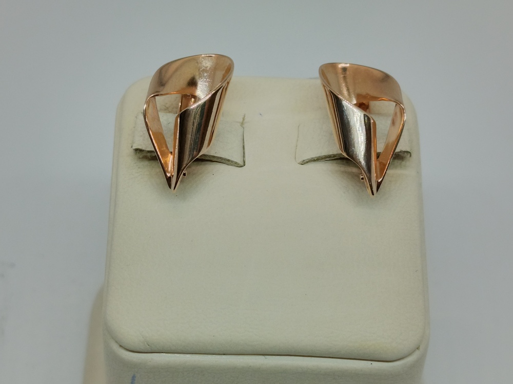 СБКМ585 СЕРЬГИ БЕЗ КАМНЯ (Au 585)