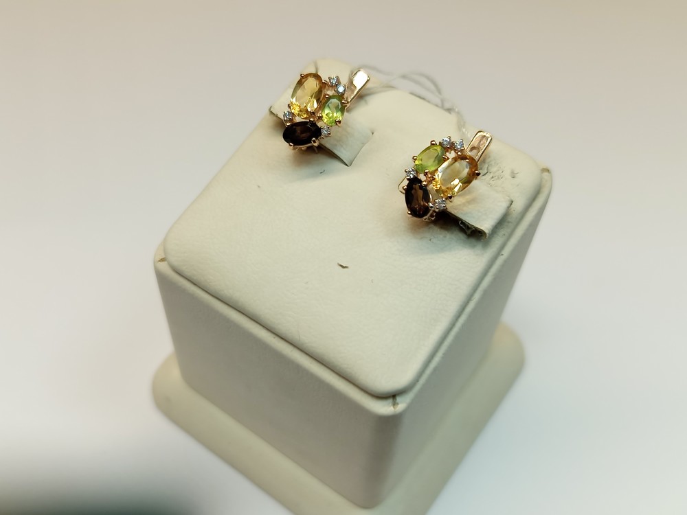 СЕРЬГИ С КАМНЯМИ (Au 585)