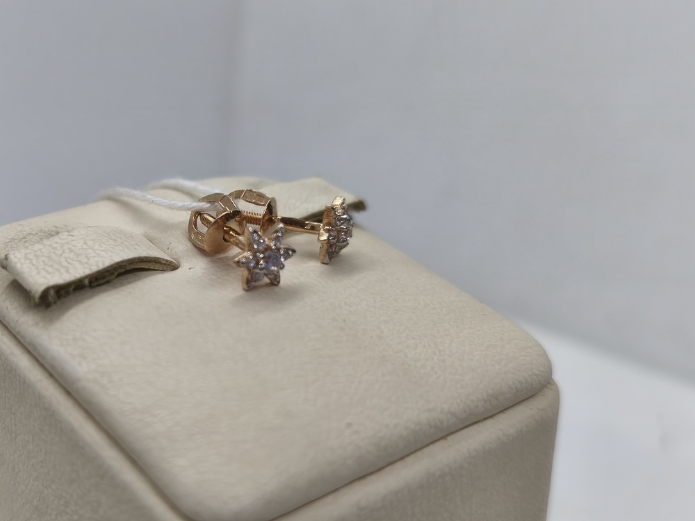 СПУС585 СЕРЬГИ ПУСЕТЫ (Au 585)