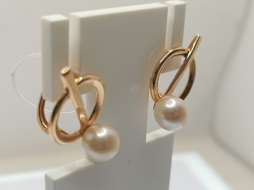 СЕРЬГИ ЖЕМЧУГ (Au 585)