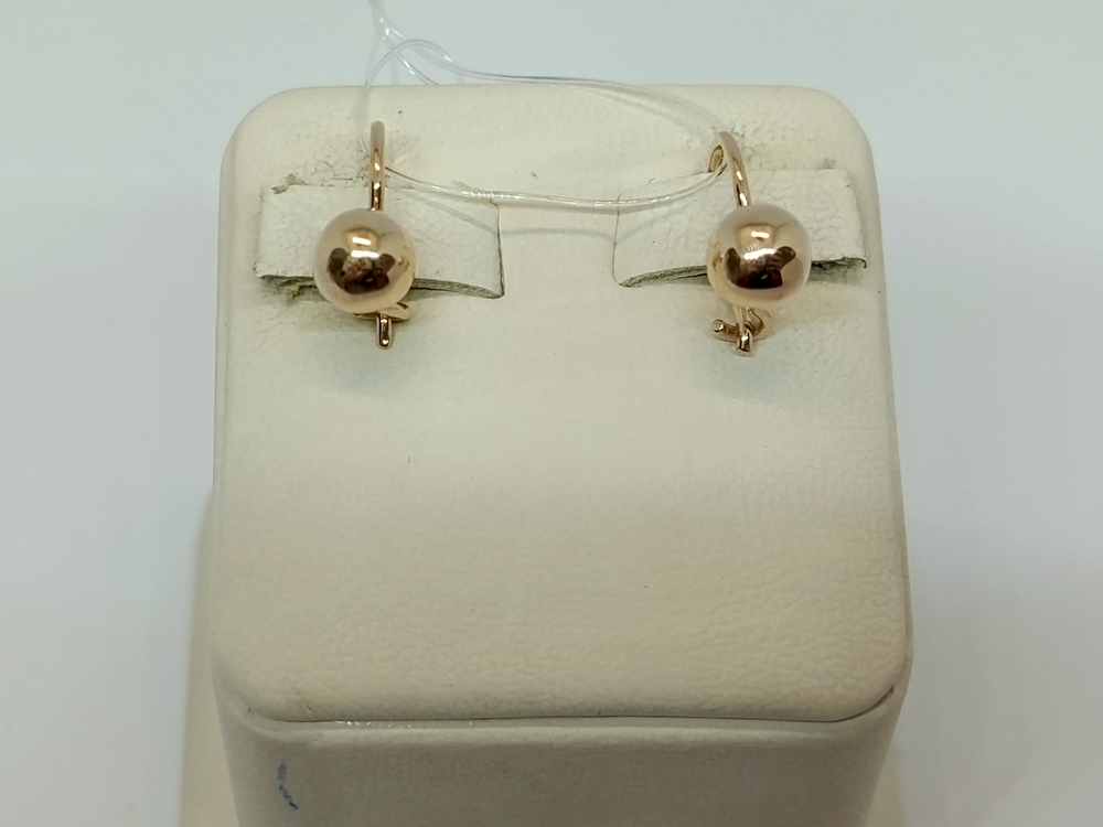 СЕРЬГИ ПЕТЕЛЬКА без камня (Au 585)