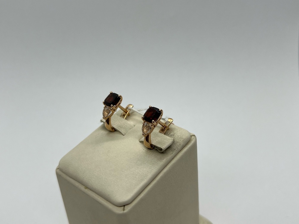 СКМИ585 СЕРЬГИ С КАМНЯМИ (Au 585)