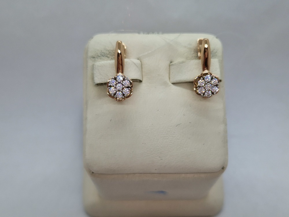 СЕРЬГИ С КАМНЯМИ (Au 585)