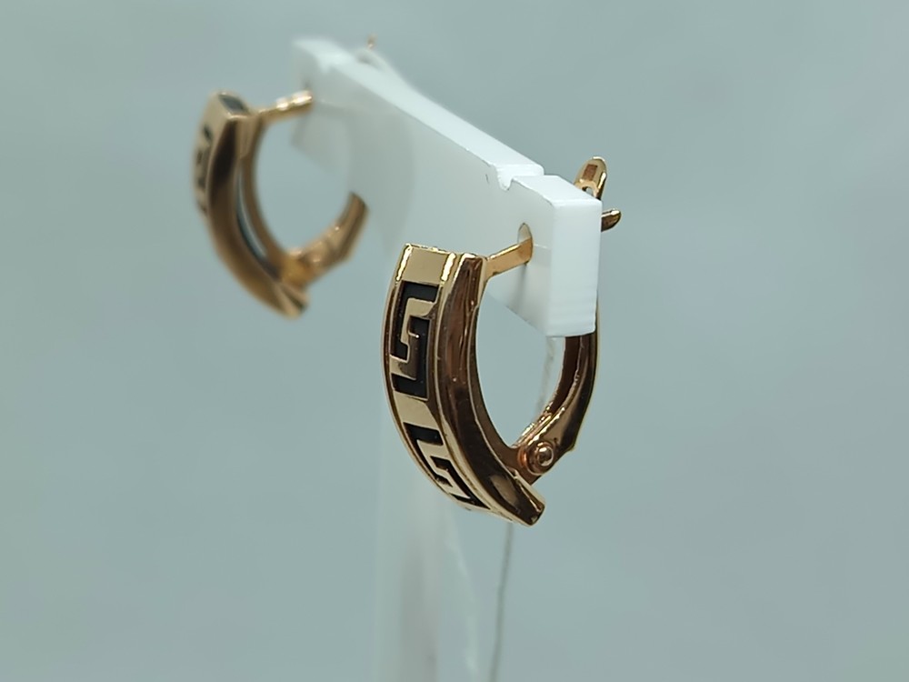 02231К СЕРЬГИ КАУЧУК (Au 585)