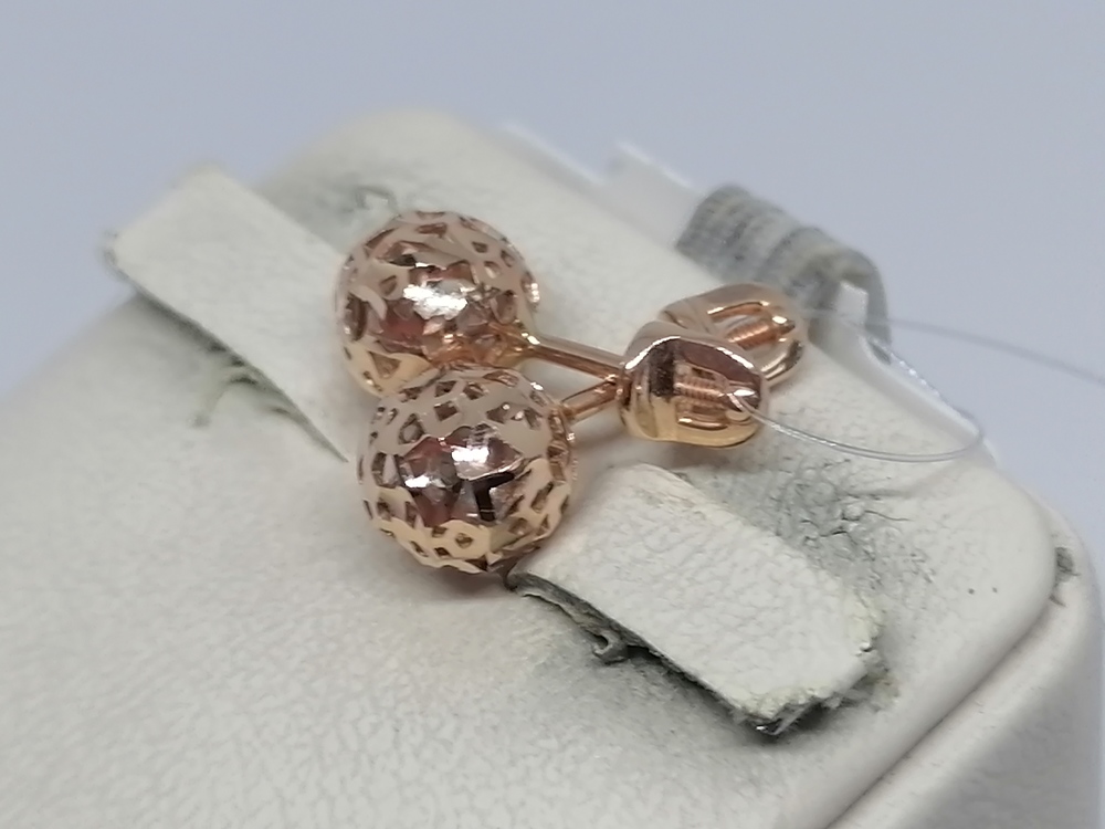 СЕРЬГИ ПУСЕТЫ без камня (Au 585)