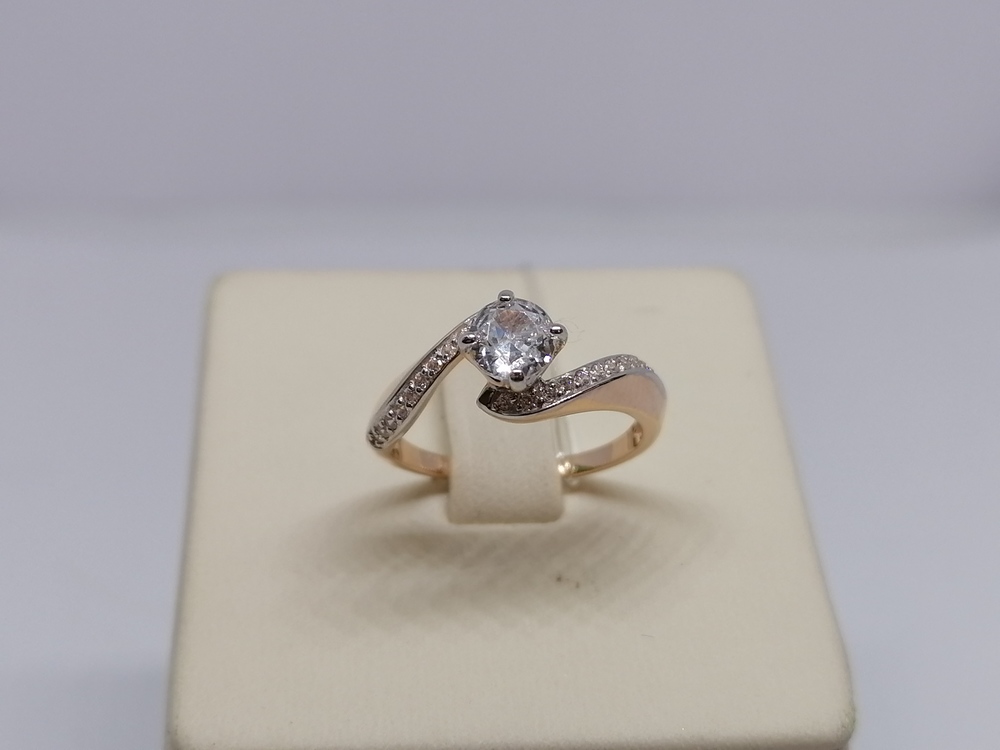 КОЛЬЦО С КАМНЯМИ (Au 585)