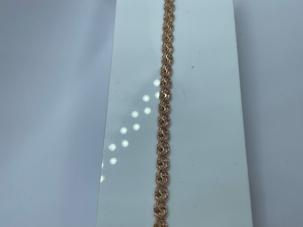 БРАСЛЕТ ПУСТОТЕЛЫЙ Роза (Au 585)