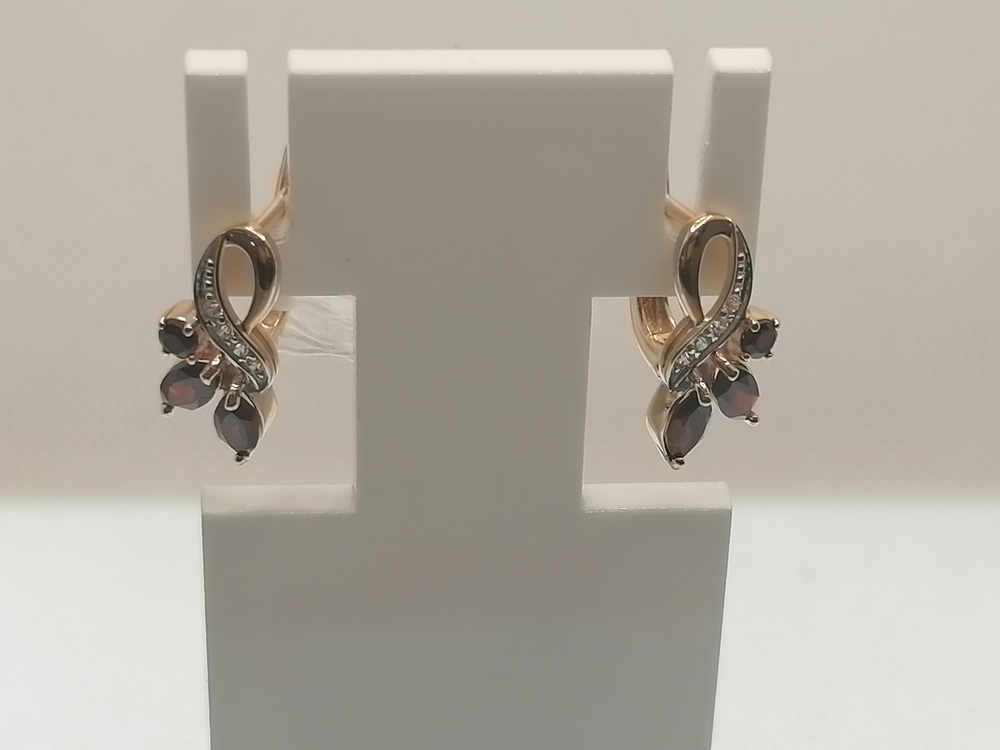 СКМИ585 СЕРЬГИ С КАМНЯМИ (Au 585)