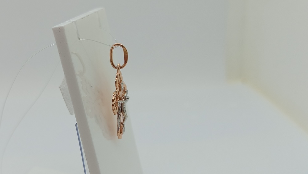 ПОДВЕСКА КРЕСТ с камнями (Au 585)