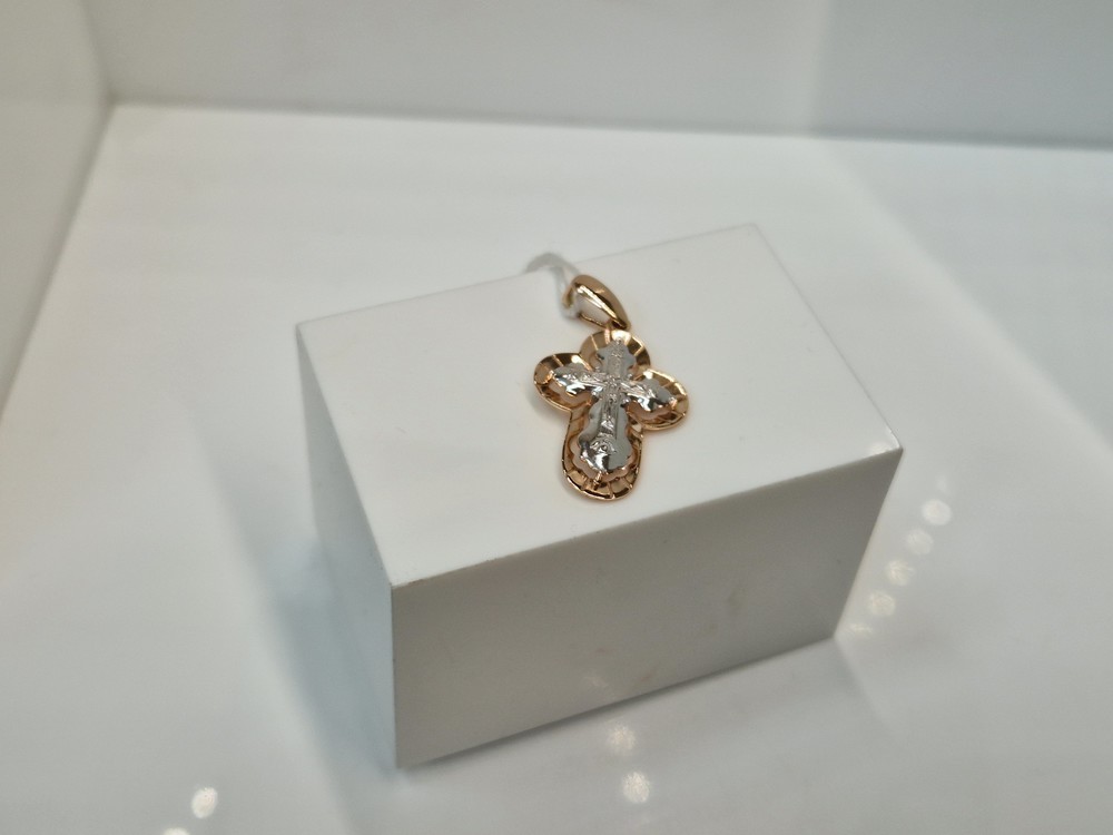 ПОДКБК585 ПОДВЕСКА КРЕСТ БЕЗ КАМНЯ (Au 585)