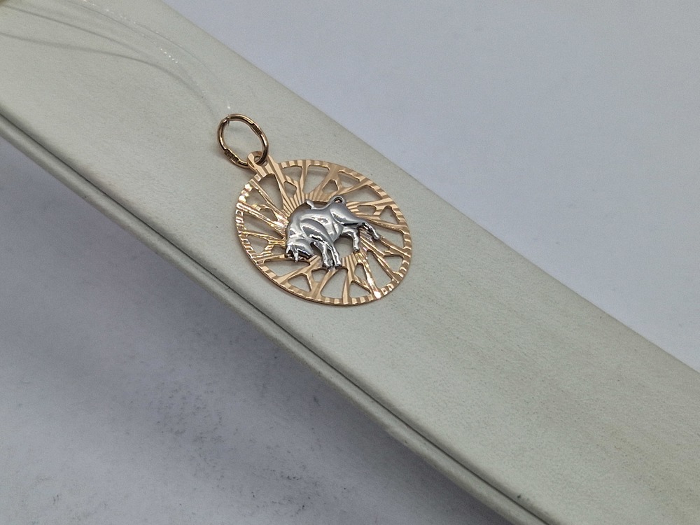 ПОДВЕСКА ЗНАК ЗОДИАКА ТЕЛЕЦ (Au 585)