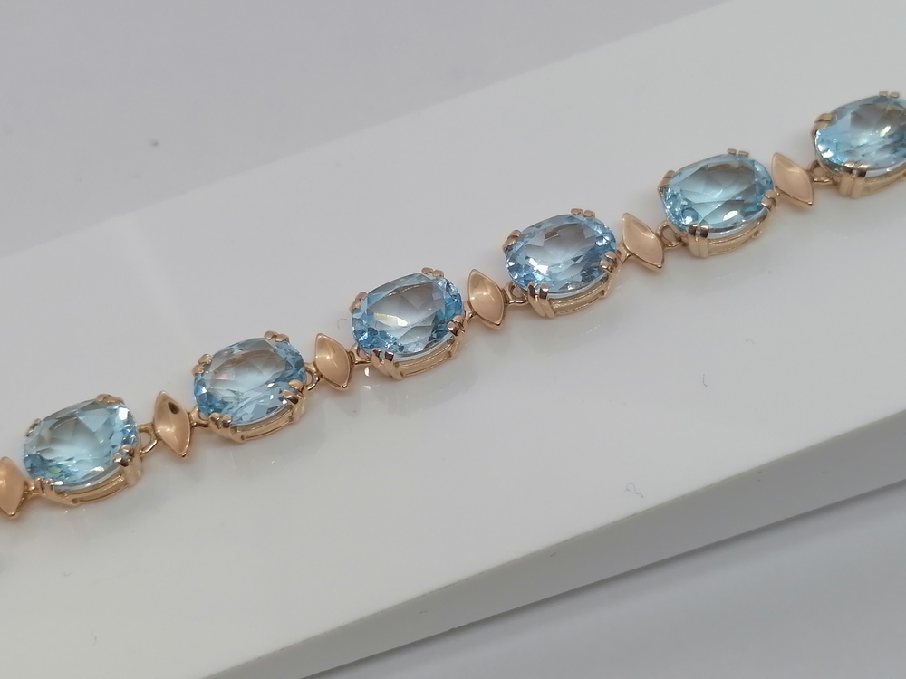 Б585 БРАСЛЕТ С КАМНЯМИ (Au 585)