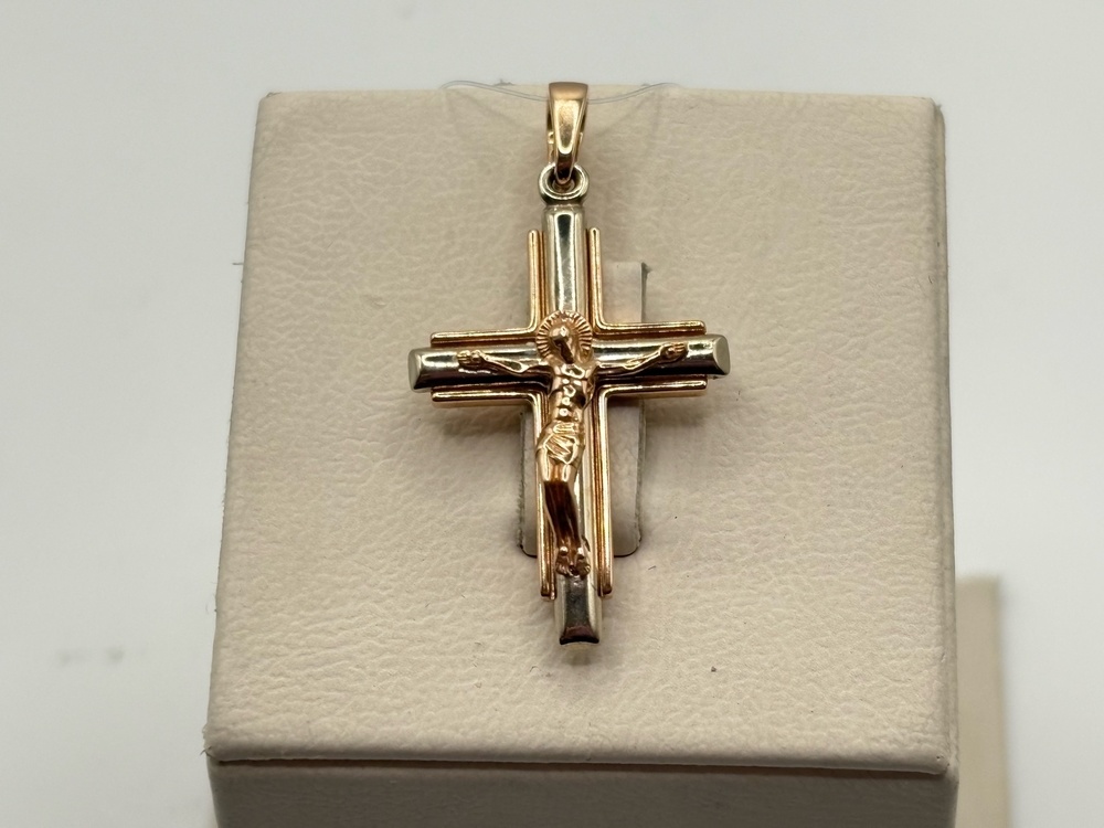 ПОДВЕСКА КРЕСТ без камня (Au 585)